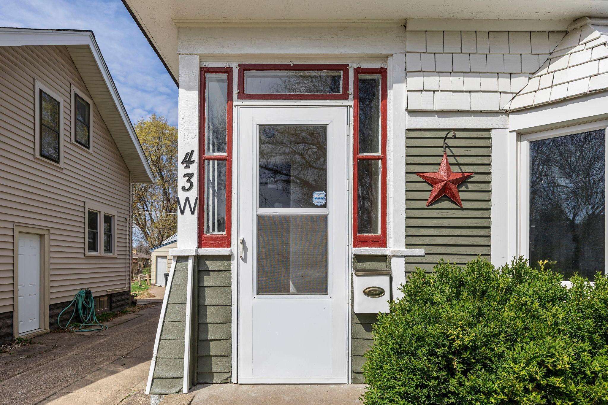 Charming front entry. Greetings!
