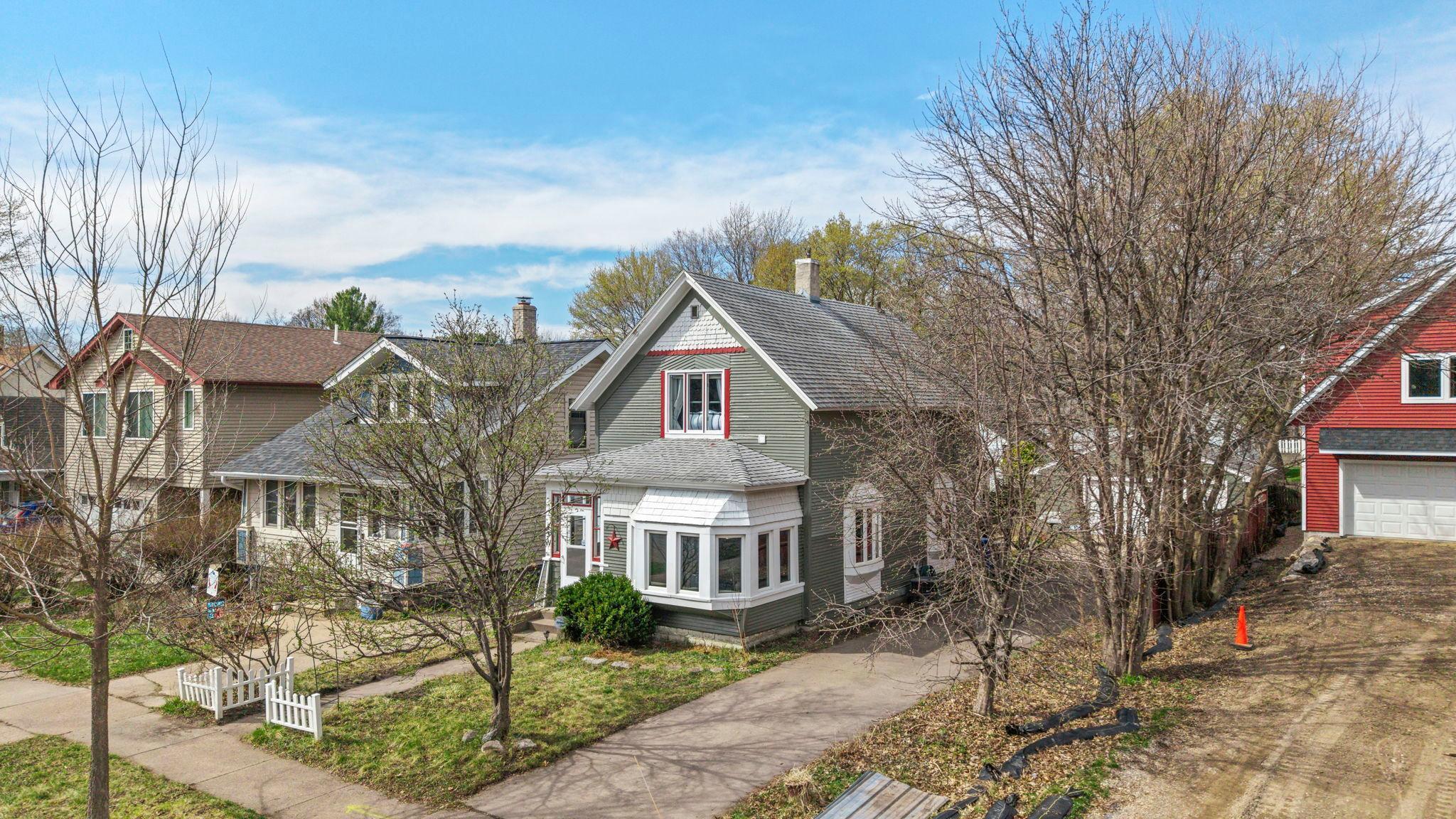 New bay windows on side of home.