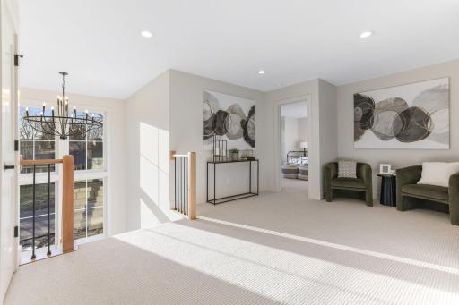 The upper level is designed with comfort and privacy in mind.
