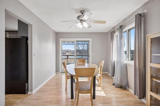 Main level dining room with sliding door to back deck!