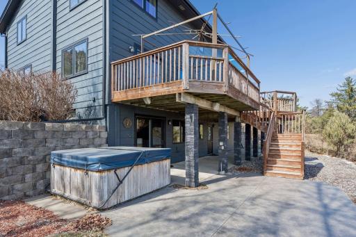 Walkout the lower level to the patio with the hot-tub.