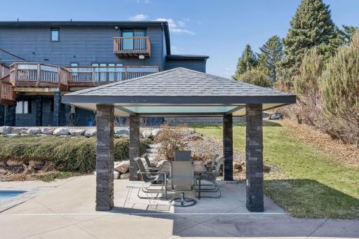 Sit back and relax under the built-in gazebo.