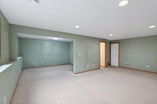 Expansive finished basement offers incredible bonus living space with recessed lighting and room to spread out.