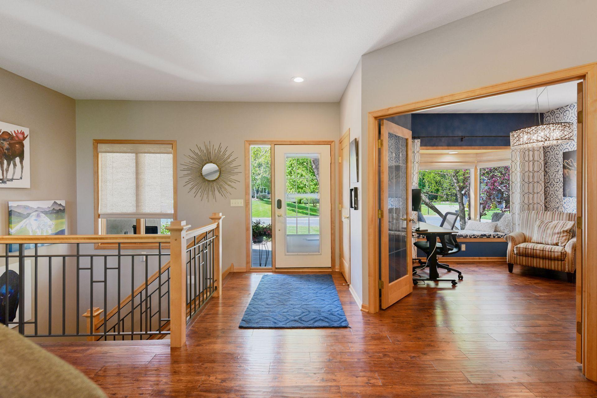 Large entry way with coat closet for guests