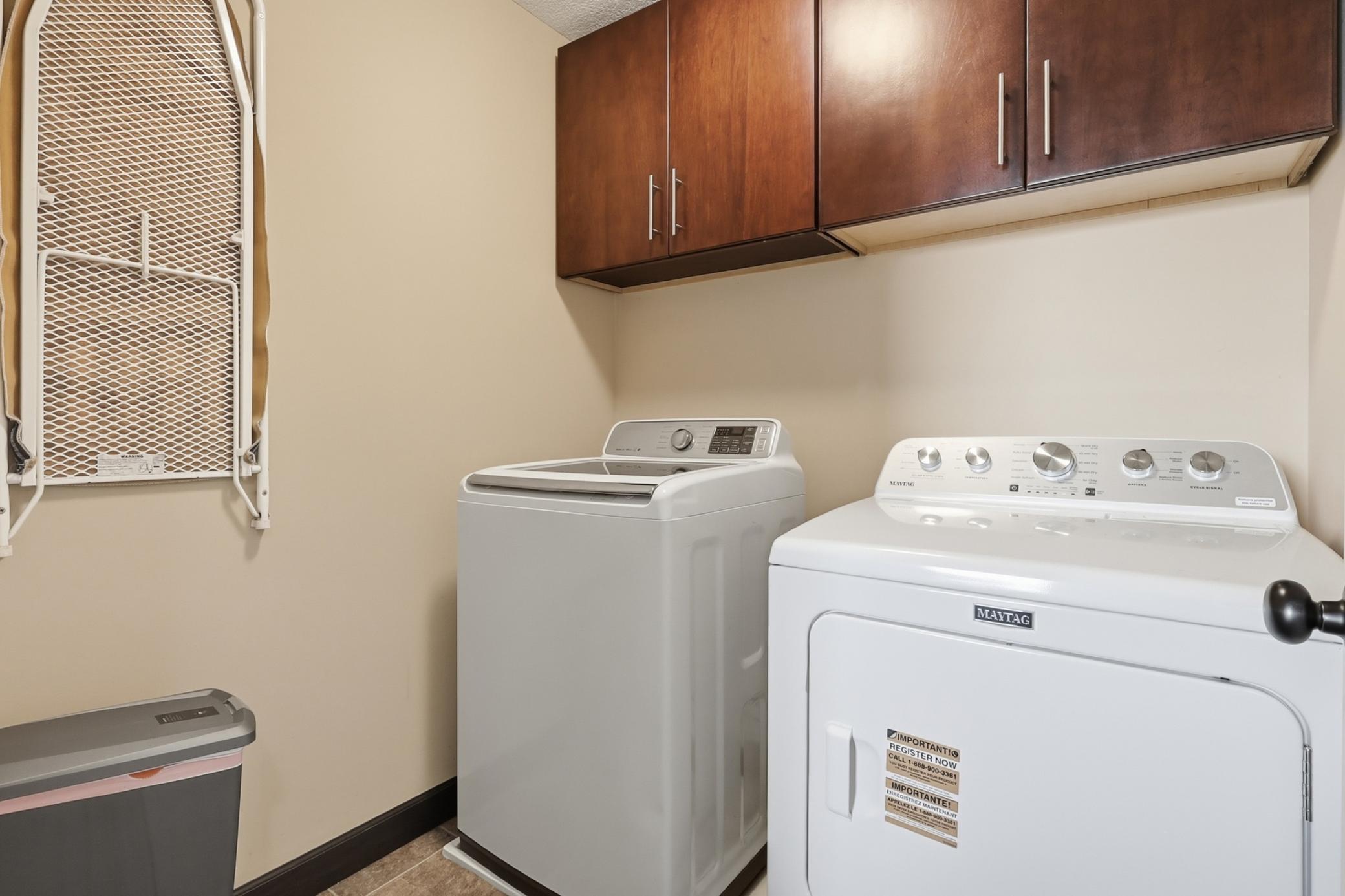 Upper level laundry room