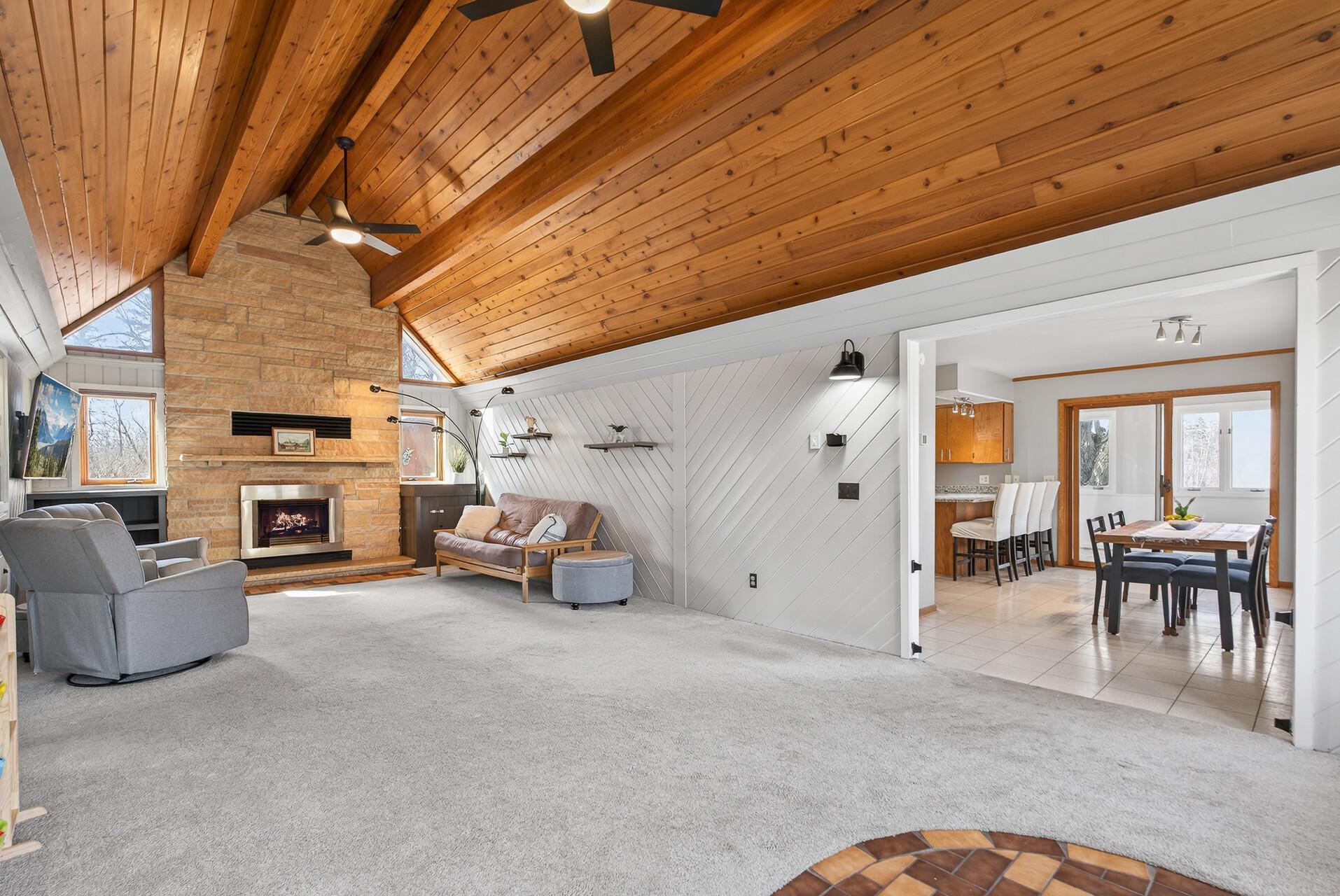 Great Room flows to Dining & Kitchen