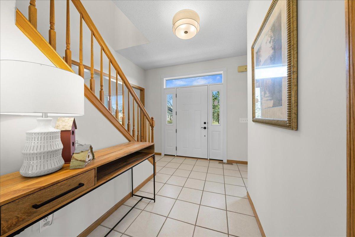 Bright and large foyer.