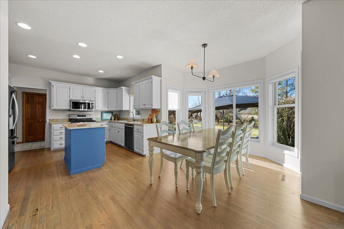 Informal dining and kitchen area.