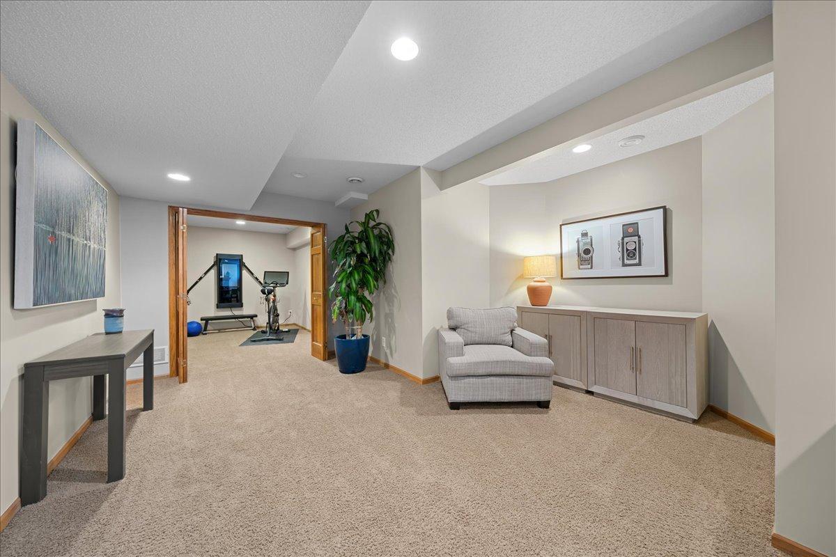 Lower level sitting room.