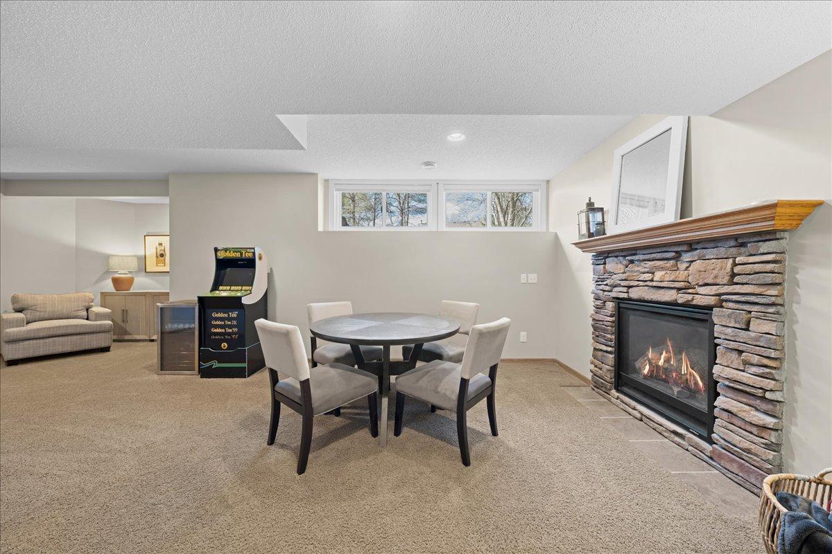 Enjoy game night in front of your gas fireplace.