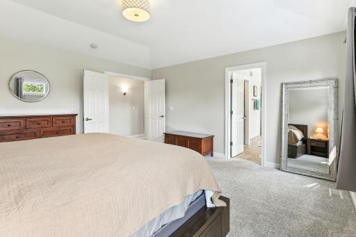 Looking into primary suite bathroom