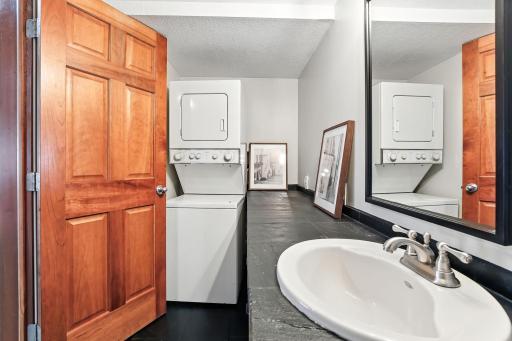 Additional washer and dryer in lower level bathroom
