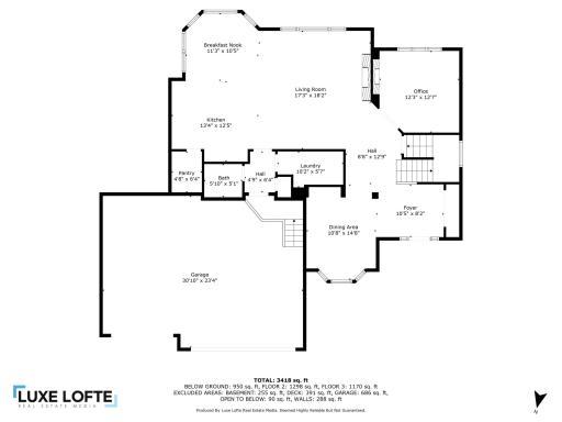 Main level floor plan