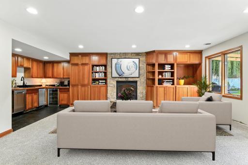 Back inside the lower level, virtually staged for inspiration