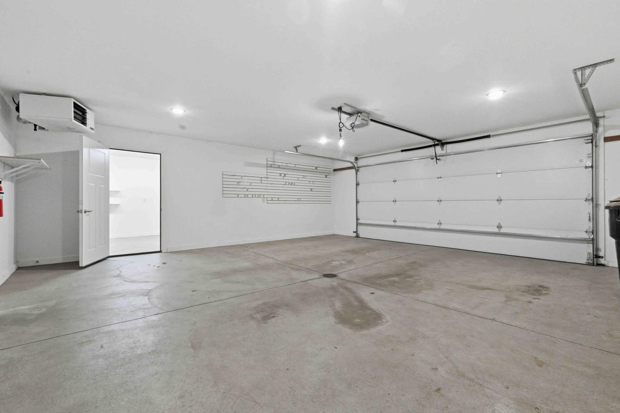 Heated double garage