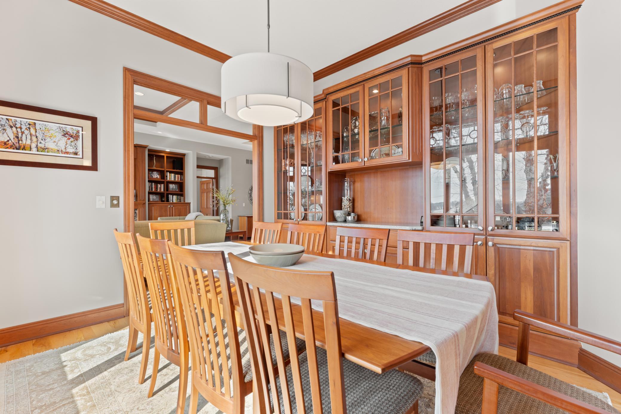 Formal Dining Room with Impressive Built-ins