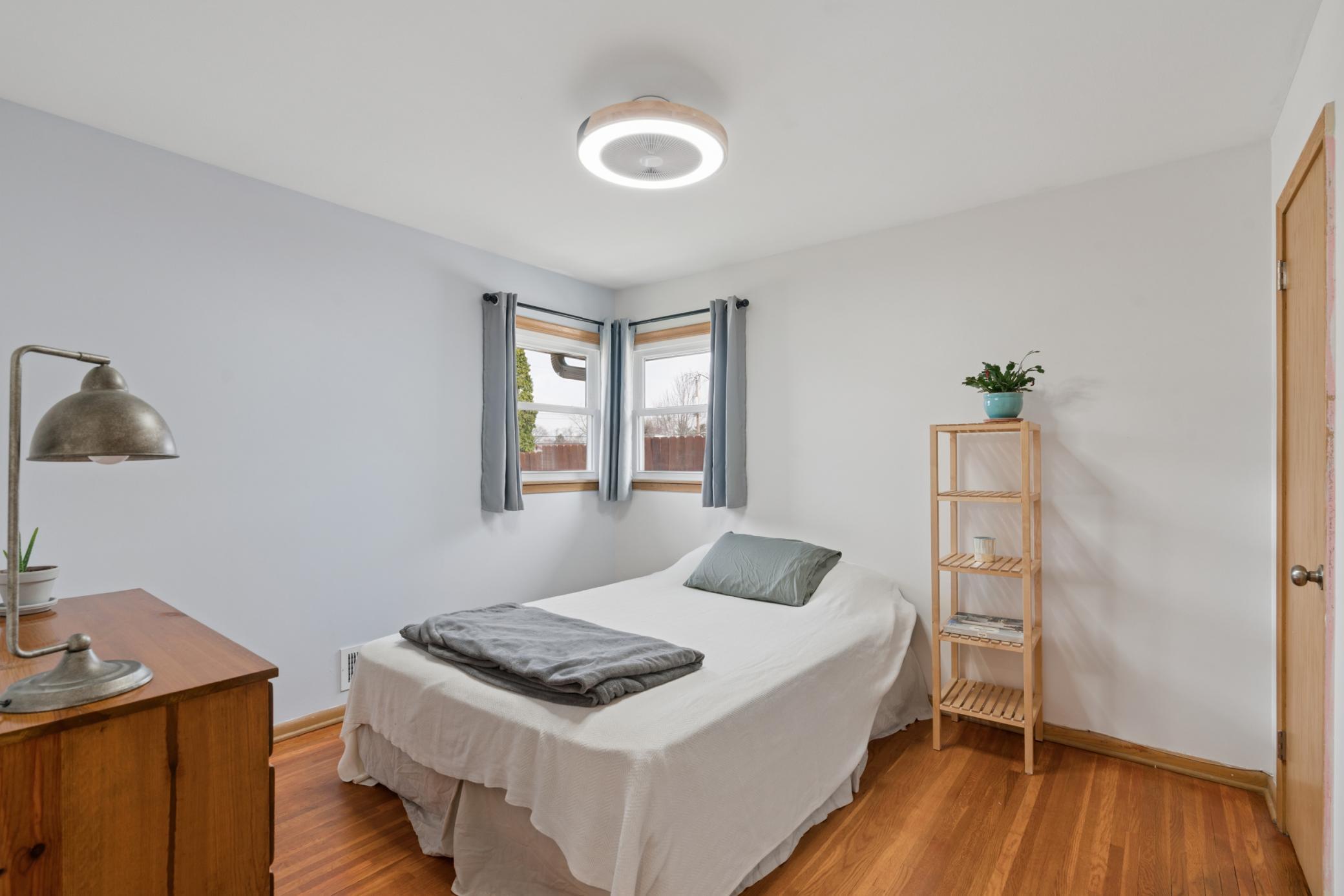 Second main level bedroom with large closets