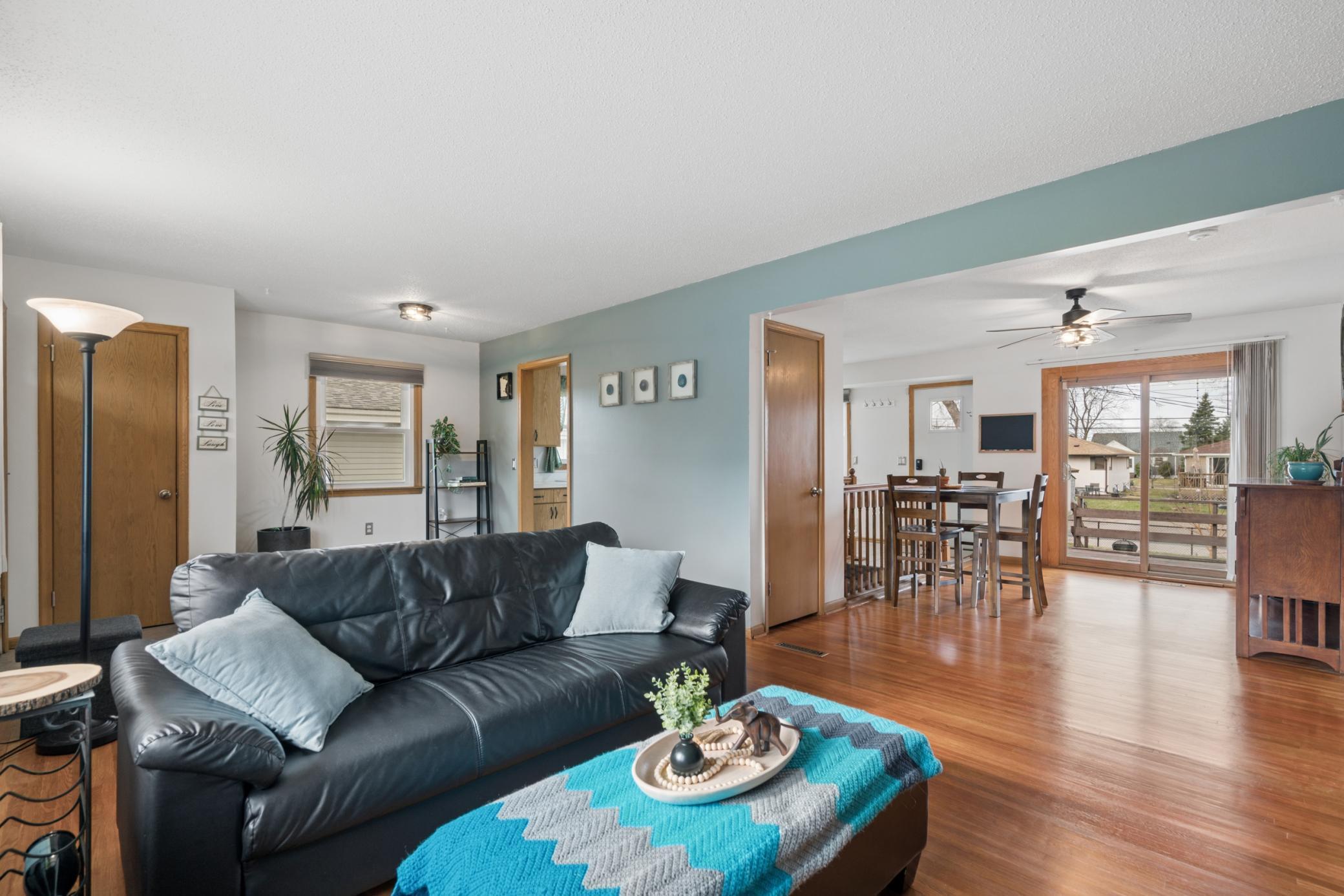 Gleaming hardwood floors!
