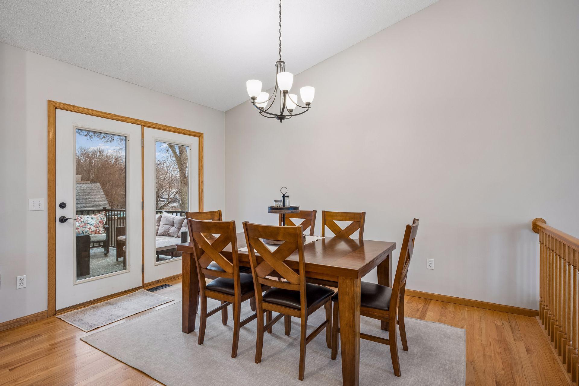 Informal Dining Room with access to deck