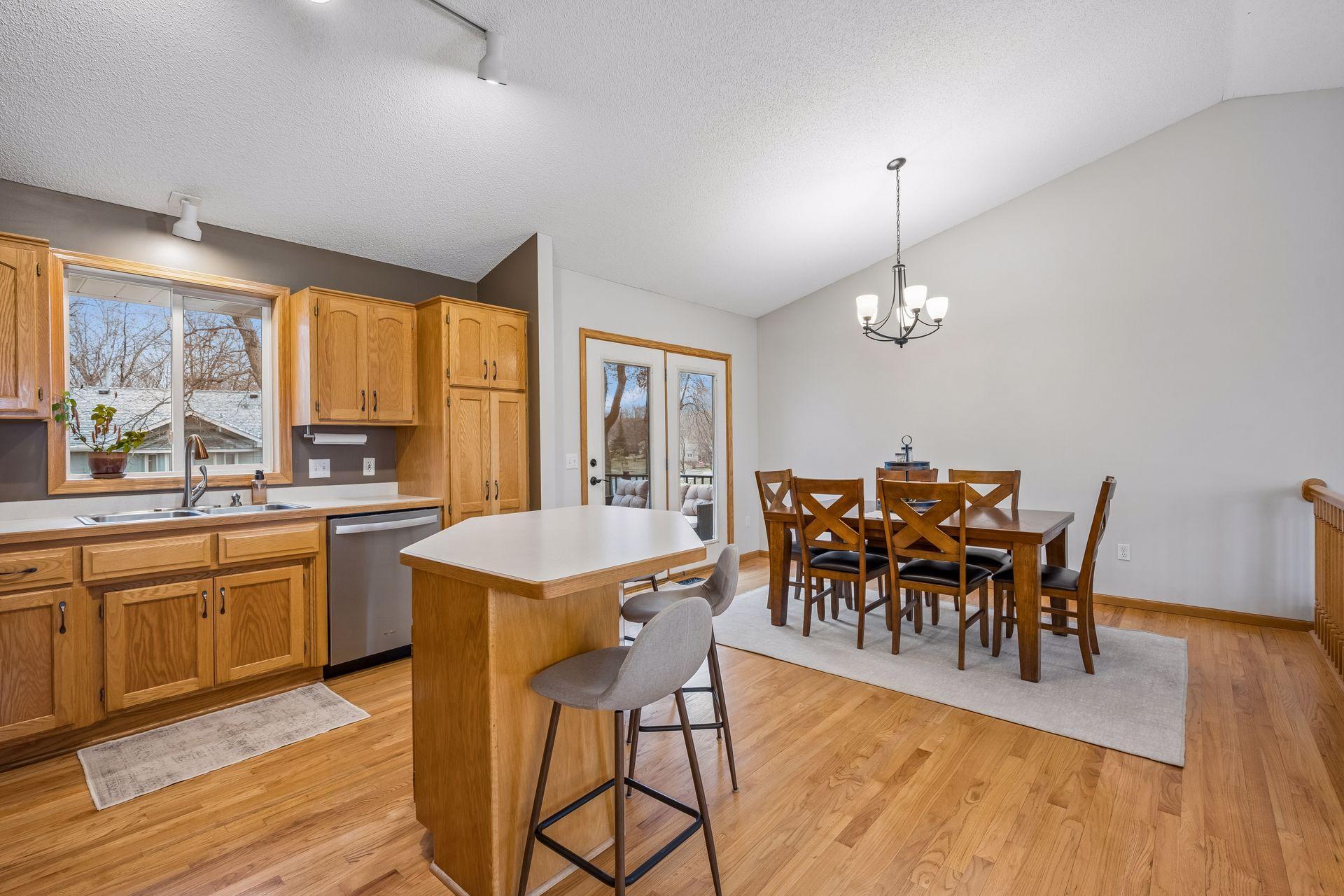 Spacious kitchen with center island for extra storage