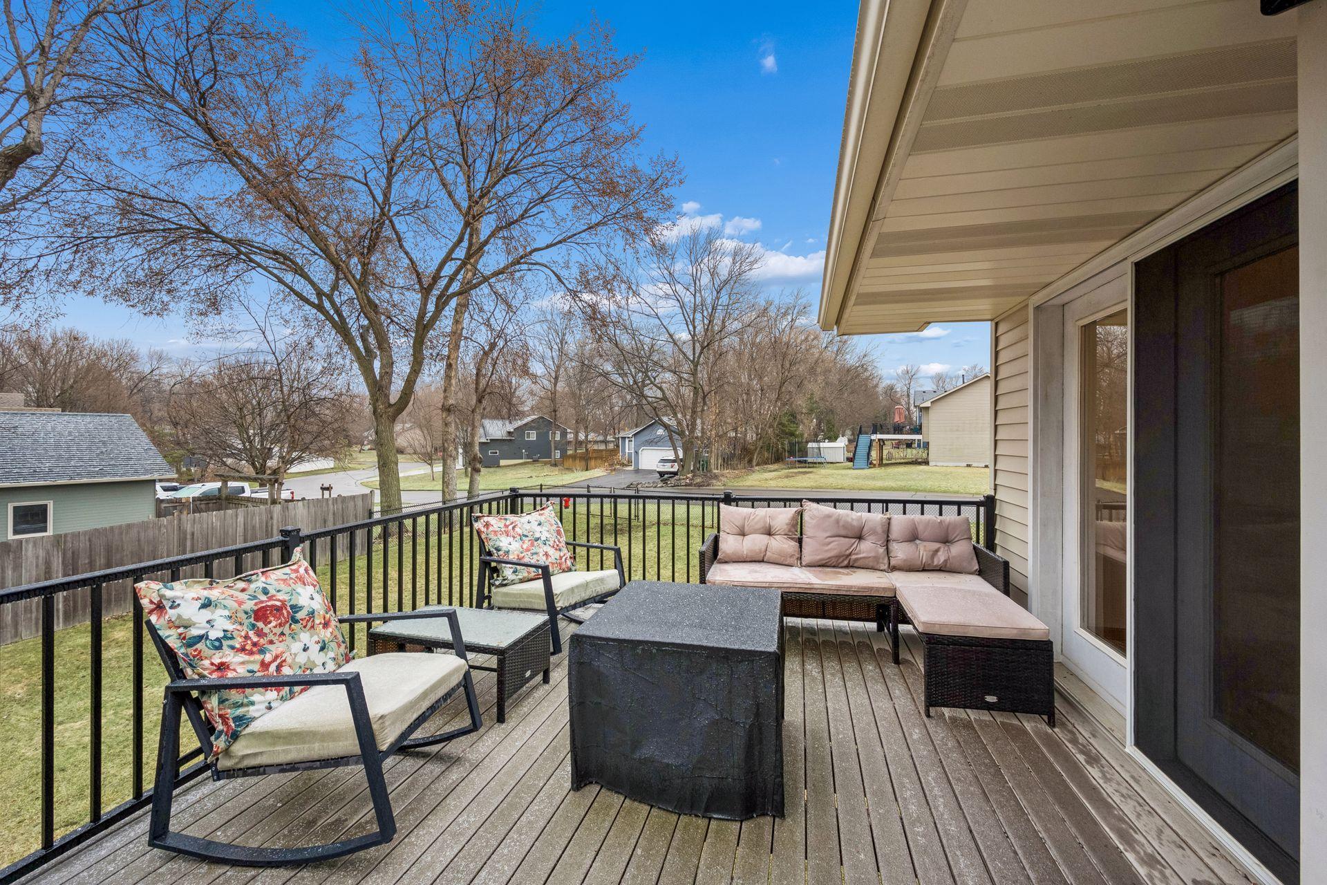 Maintenance Free Deck overlooking large backyard