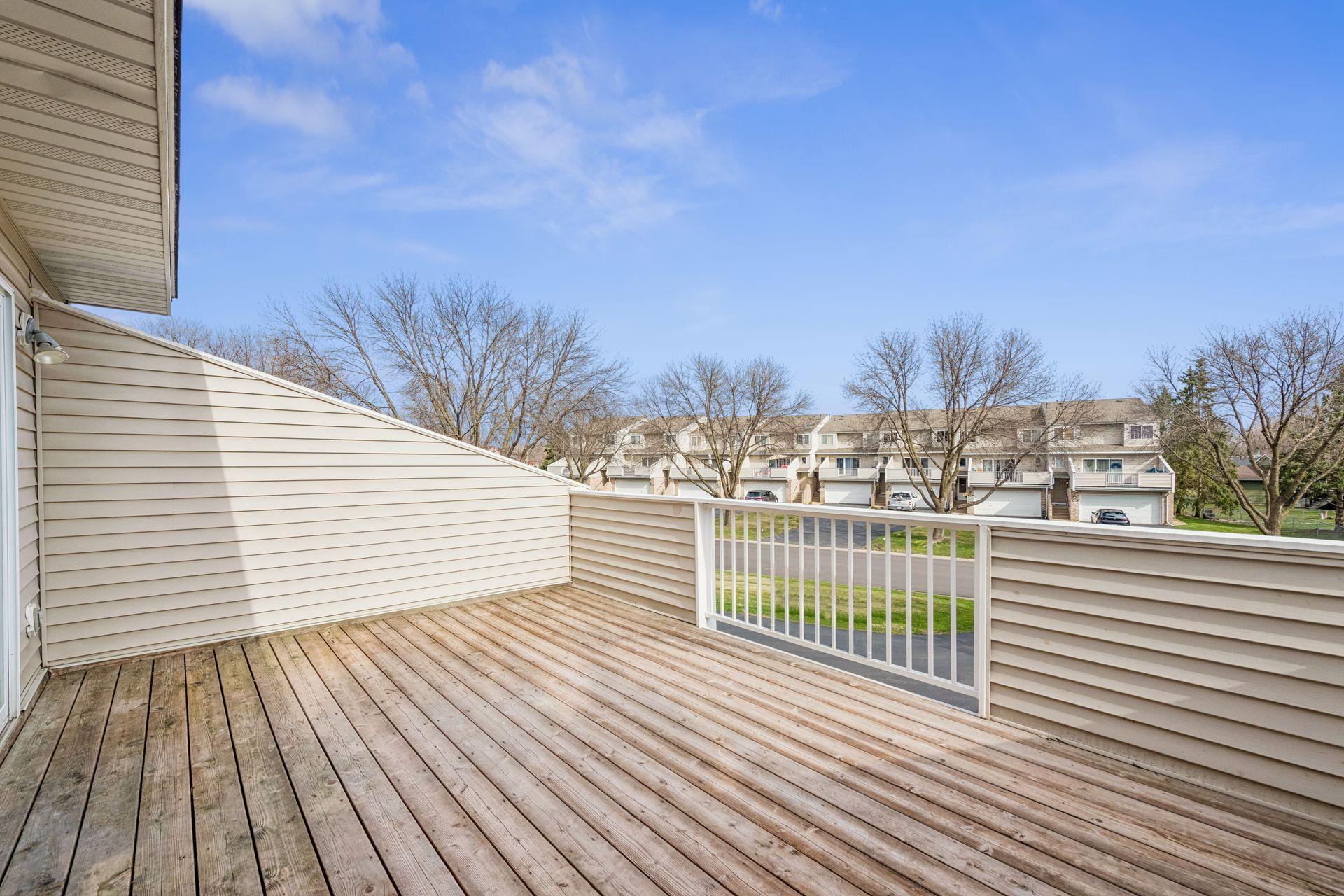 The deck is a great size and perfect for entertaining or just enjoying nice days