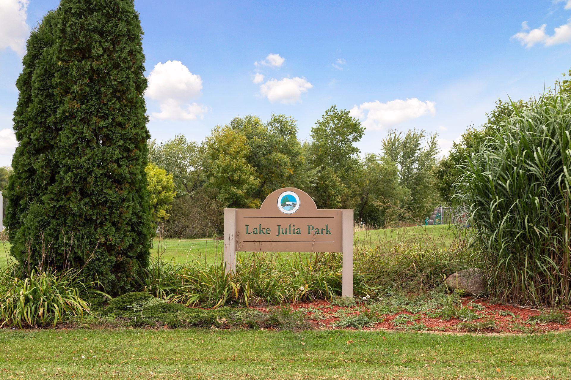 Lake Julia Park located .4 miles from the home