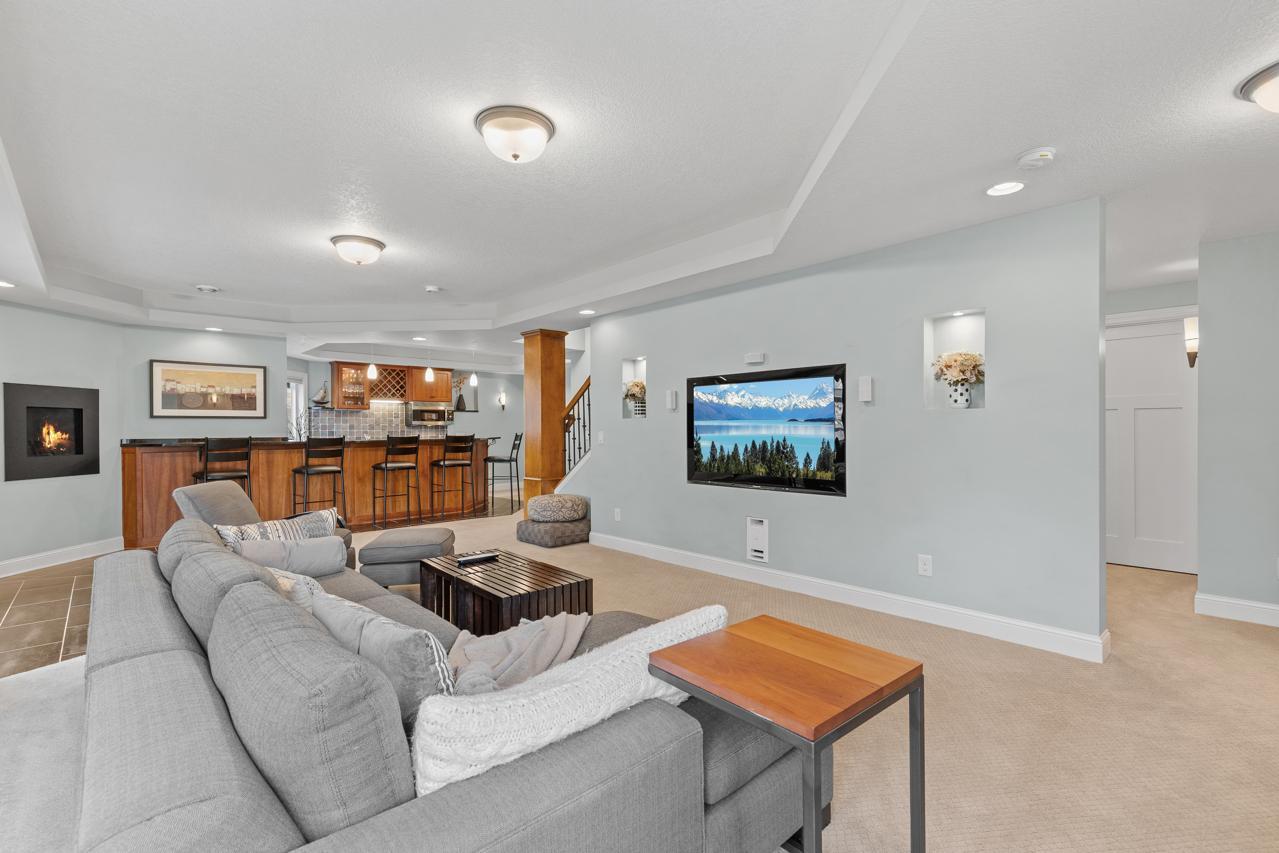 Built-in television area perfect for movie nights and game days