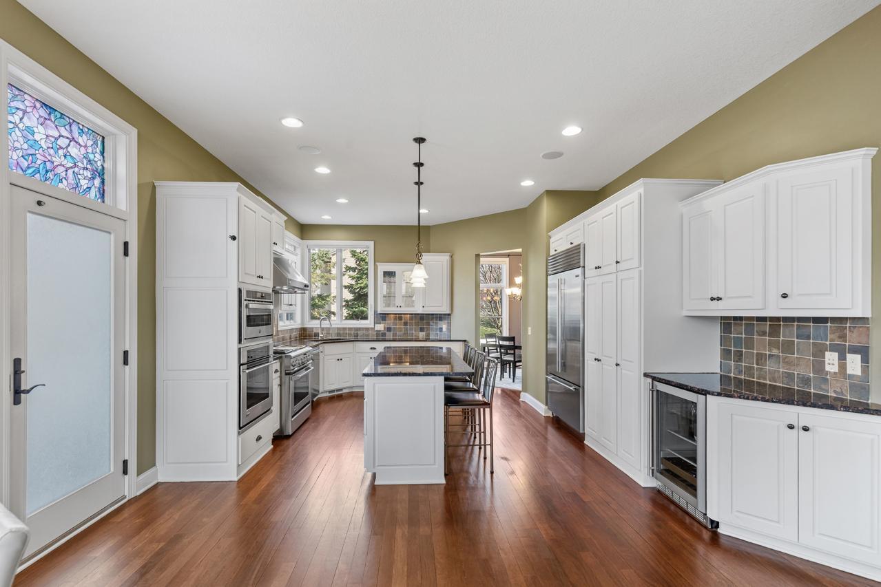 Abundant cabinetry and workspace