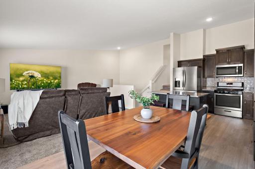 The open concept living space is warm and inviting!