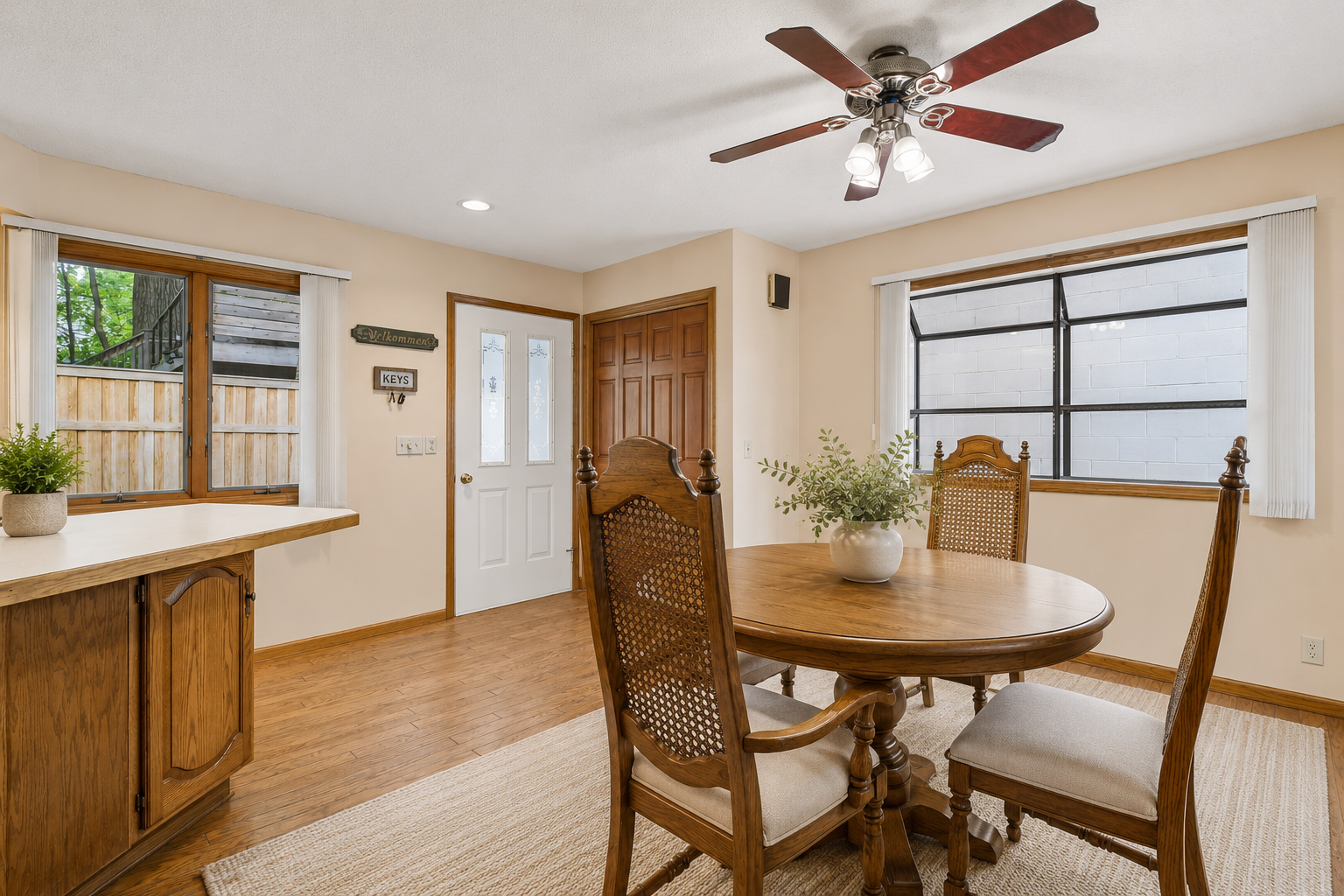 Casual dining area just off the kitchen.