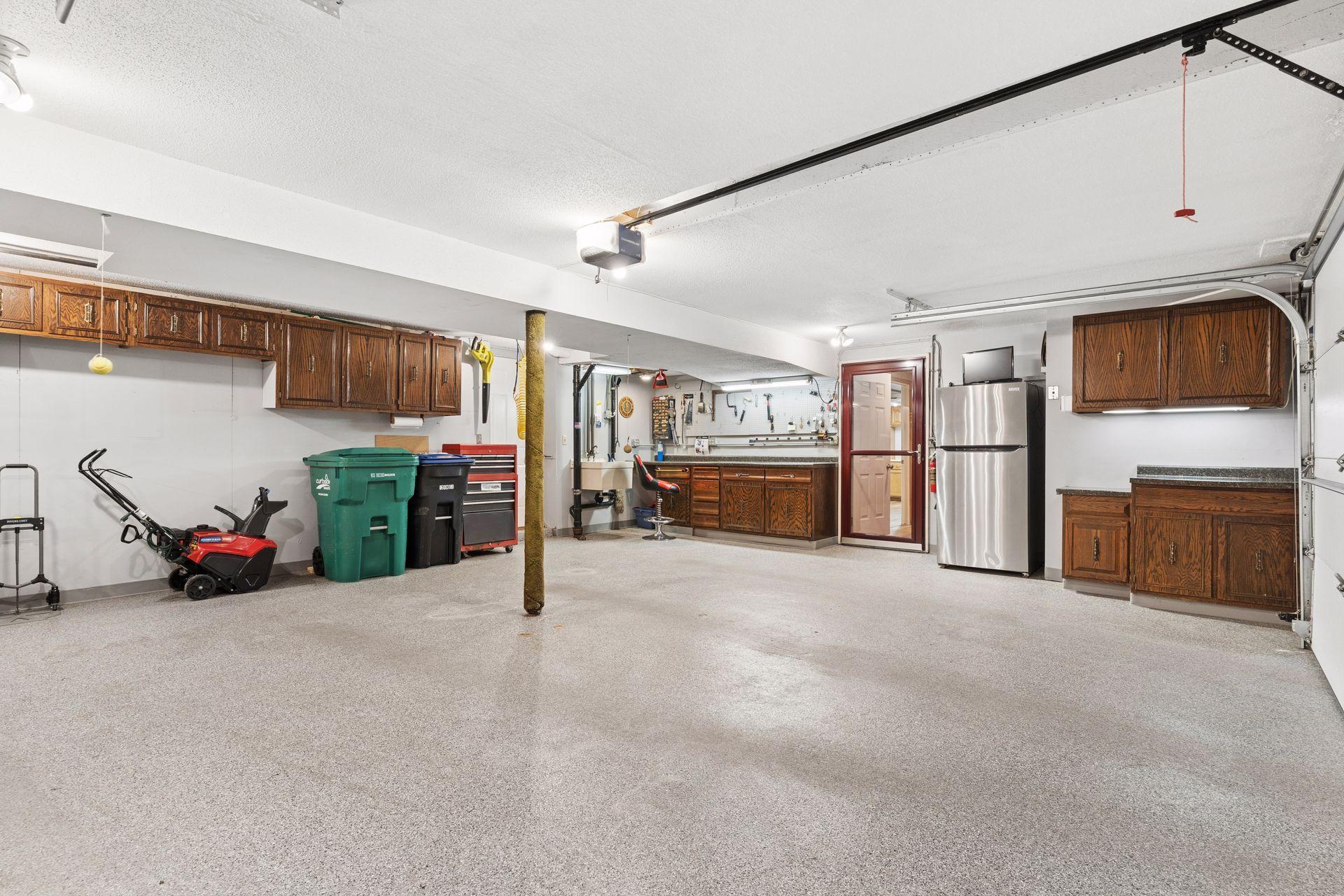 Both garage doors have openers.