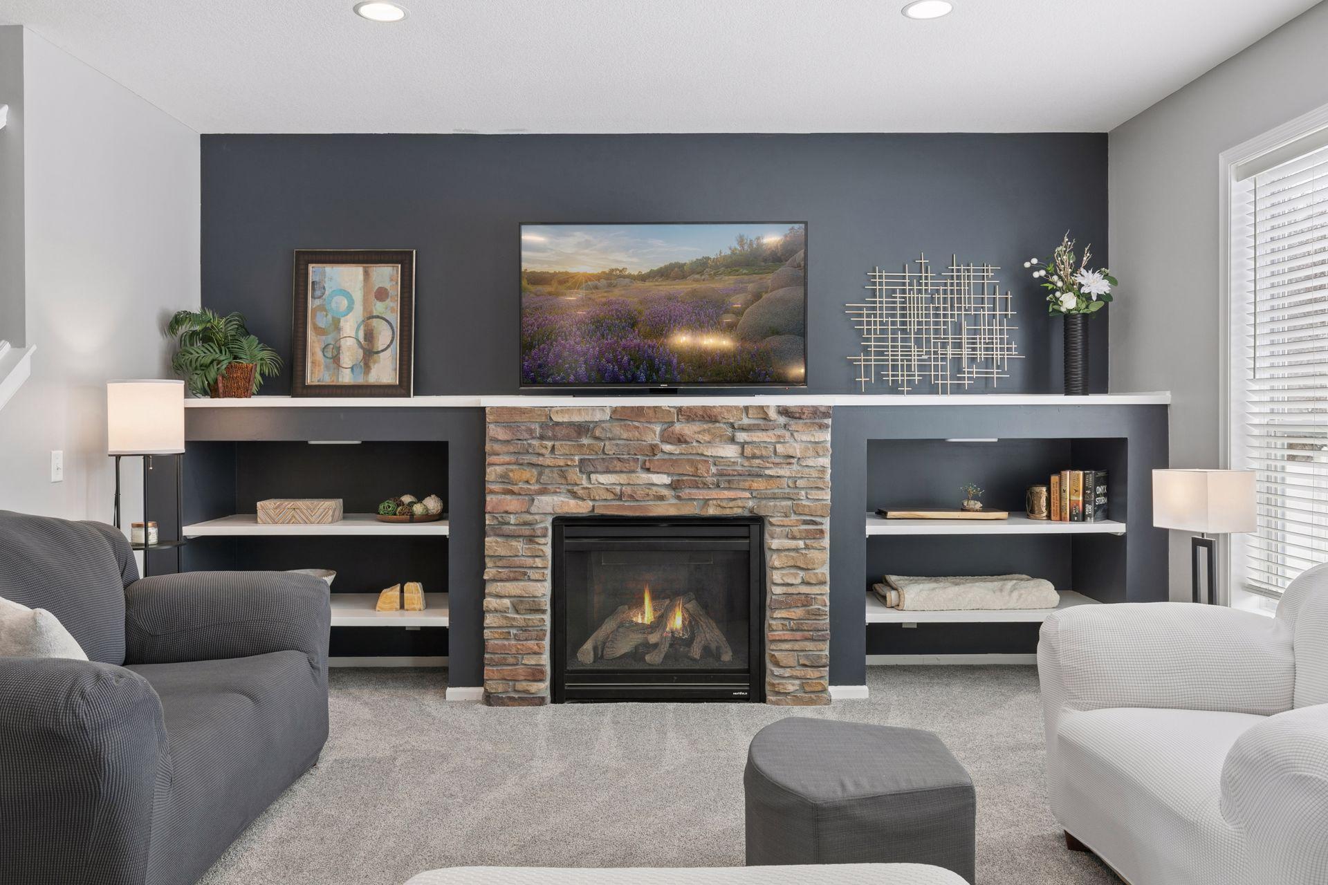 Ready to cozy up to the gas fireplace?