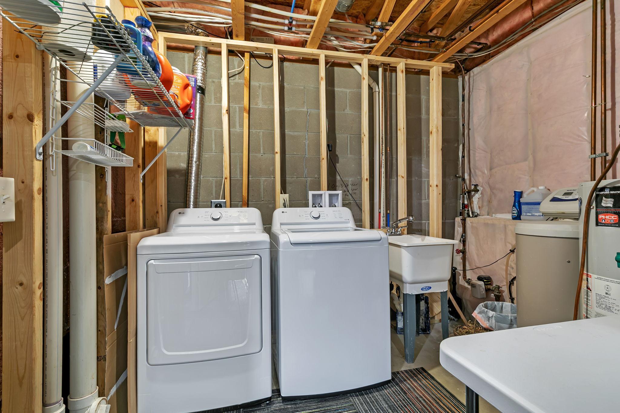 Lower level laundry room