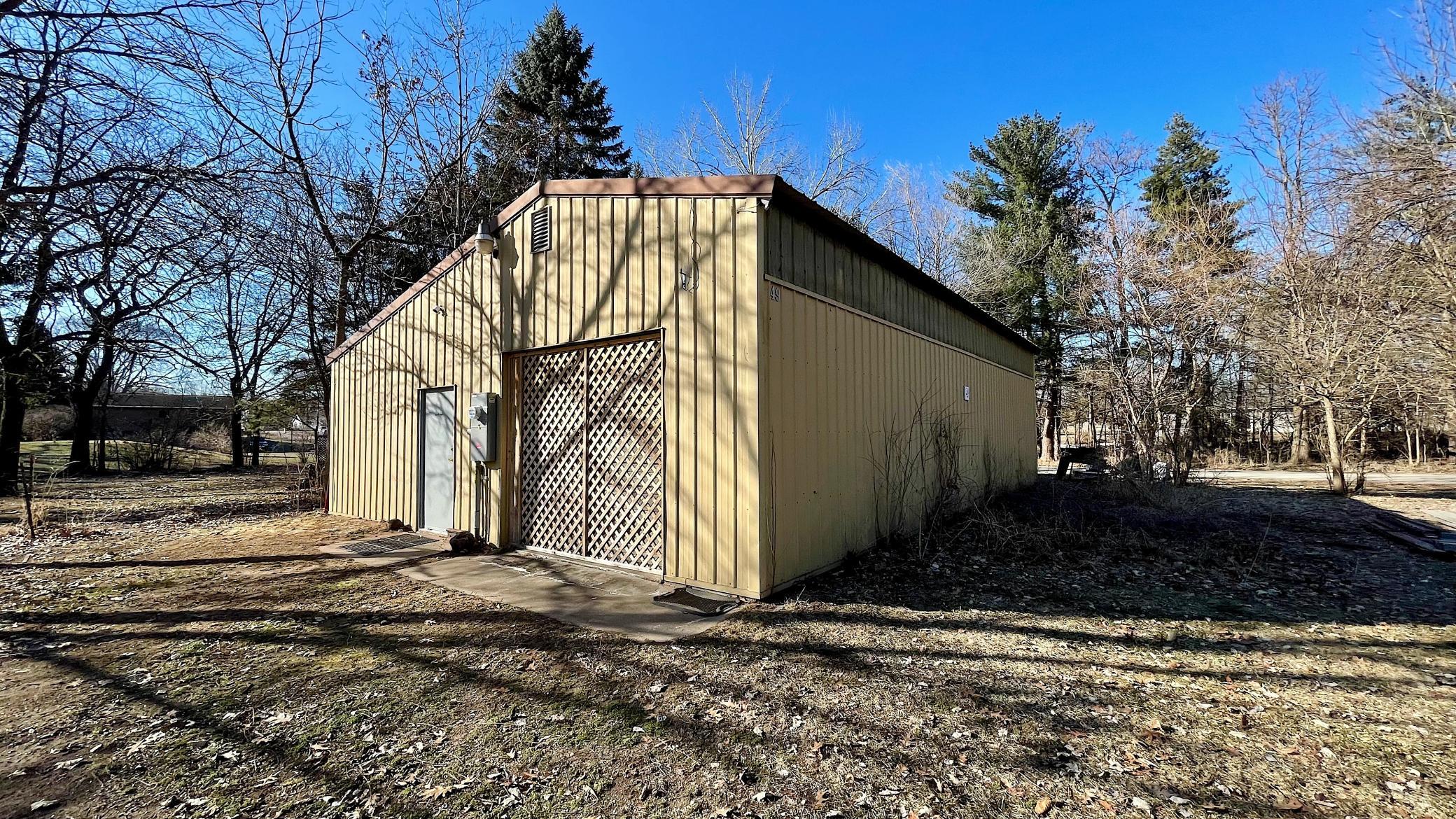 The pole shed is 45’ x 30’