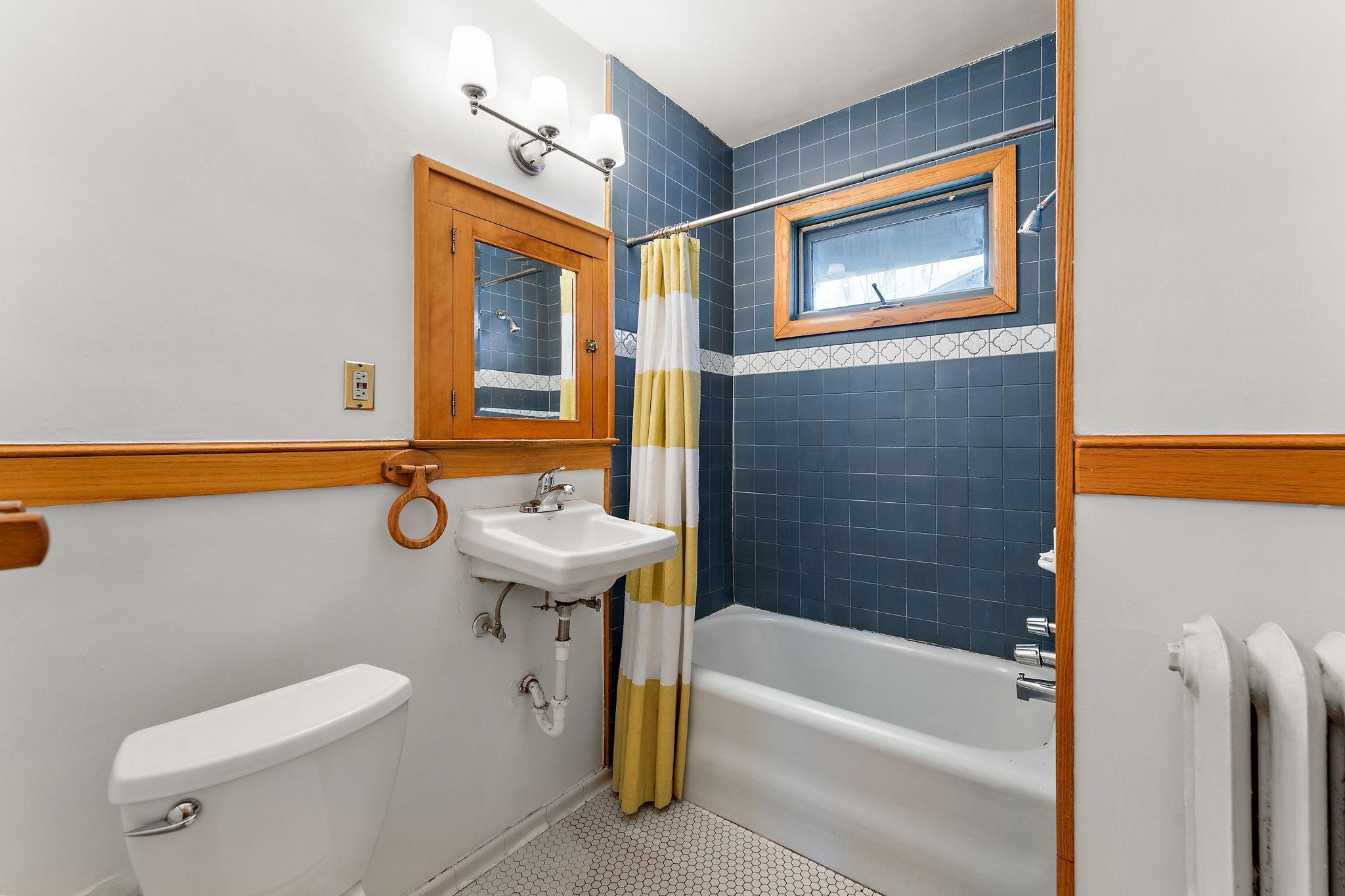 Upper unit bathroom