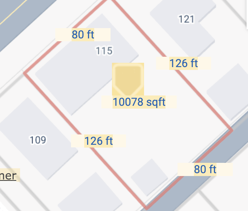 Double lot dimensions