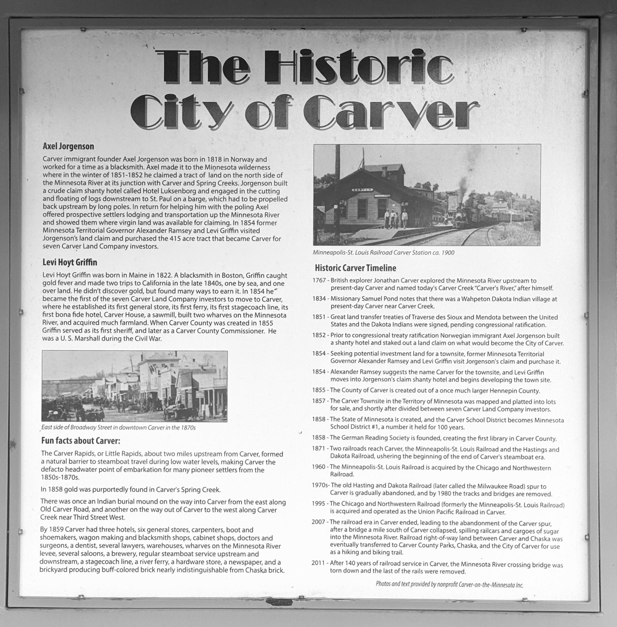 Learn about The Historic City of Carver