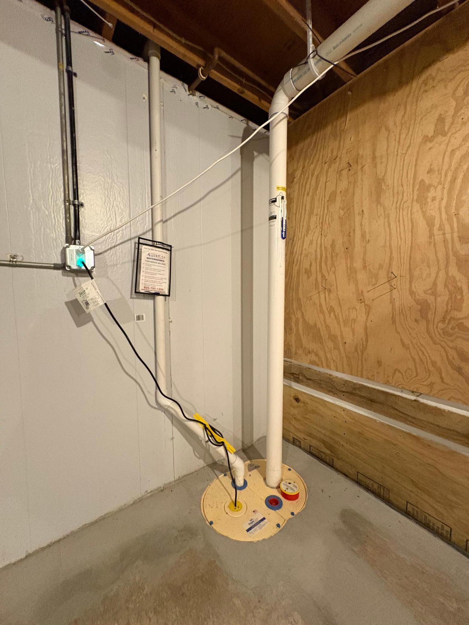 American Waterworks sump & radon mitigation