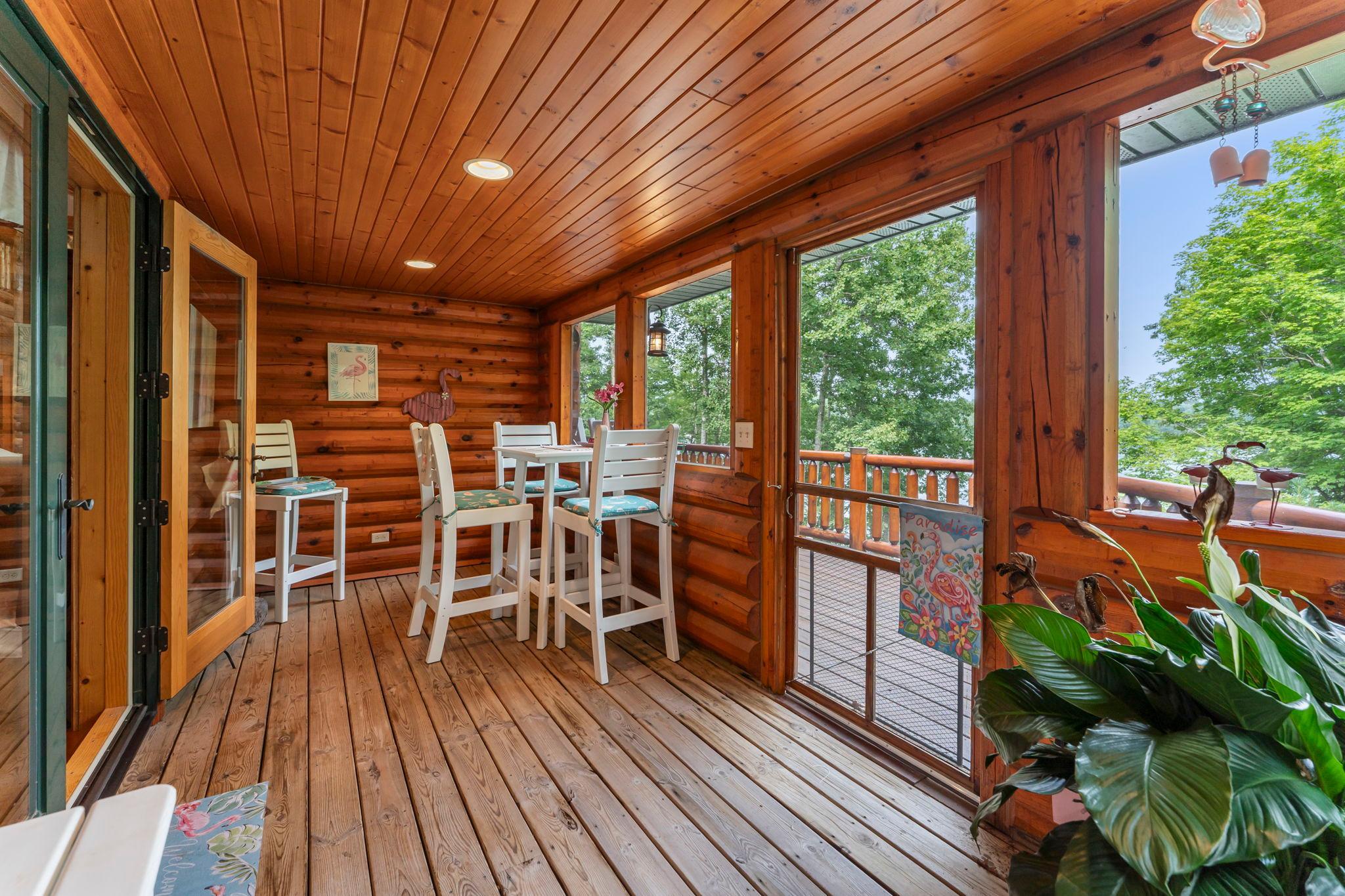 Porch off dining room