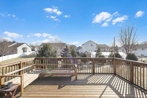 Large deck, and gorgeous back yard. The talk of the nieghborhood, this back yard has been cared for years.