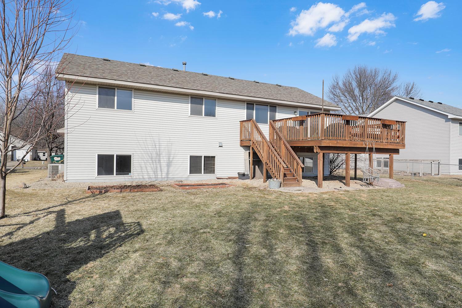 A spacious flat backyard perfect for community building or slow weekend days.