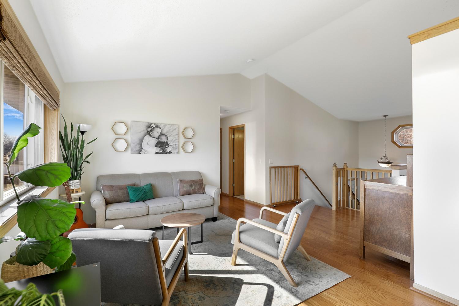 Wood floor through the main living.