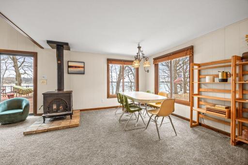 Forced air furnace PLUS a wood burning stove; best of both worlds!