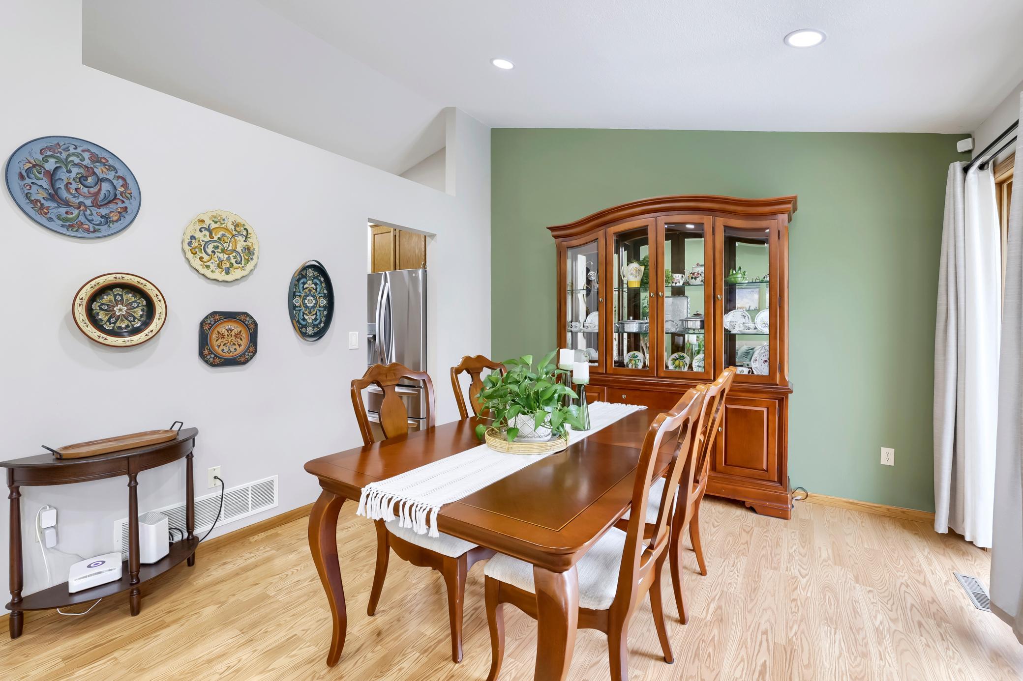 The dining area extends off of the living room
