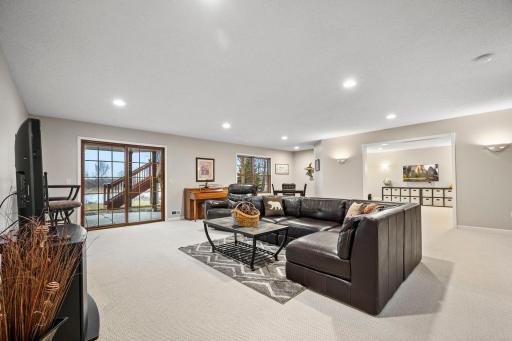 The basement family room is oversized and ready for entertaining!