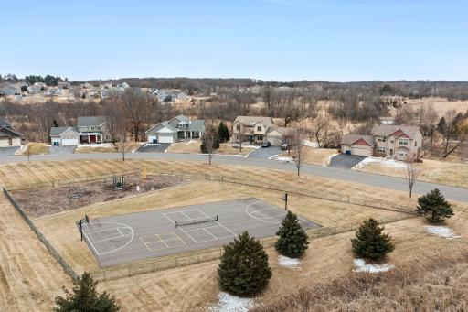 The park across the street has a playground, pickleball court, and basketball courts.
