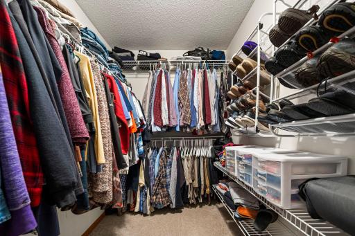 The primary bedroom has a large walk-in closet.