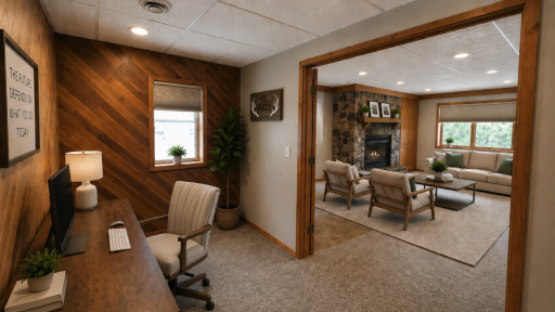 ***AI generated staging option - office to FR
