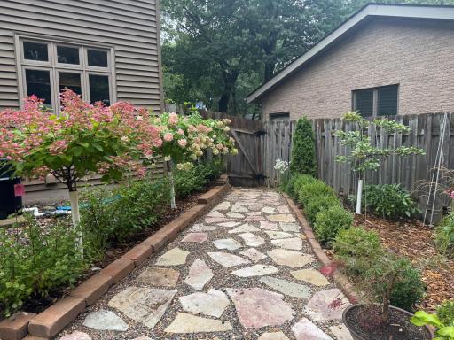 New stone paver walkway